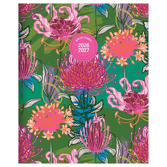 TF Publishing Medium 2026-27 Fully Floral Monthly Planner